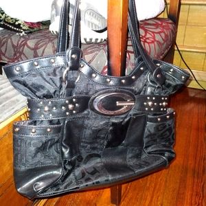 Guess black shoulder bag